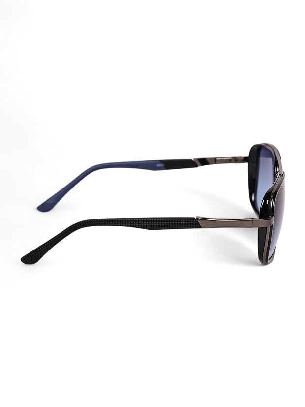 Blue & Black Square UV-Protected Sunglasses