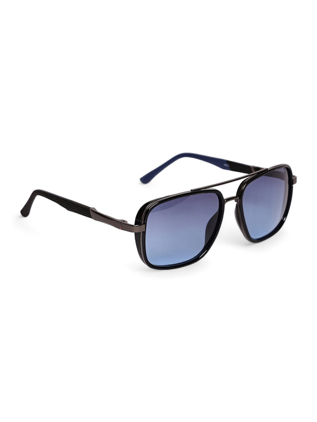 Blue & Black Square UV-Protected Sunglasses