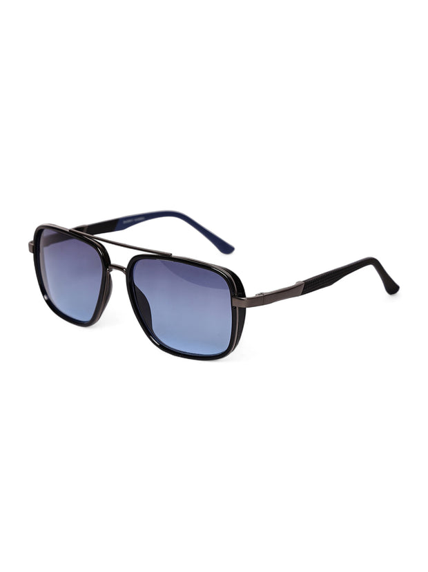 Blue & Black Square UV-Protected Sunglasses