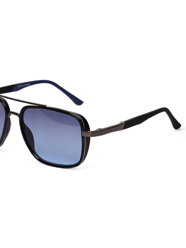 Blue & Black Square UV-Protected Sunglasses