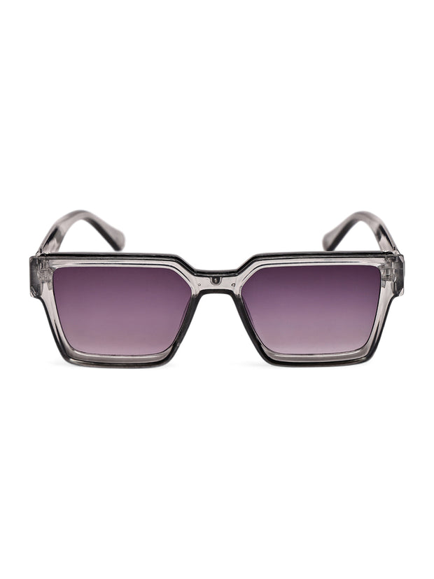 Grey Square Sunglasses With UV Lenses For Unisex