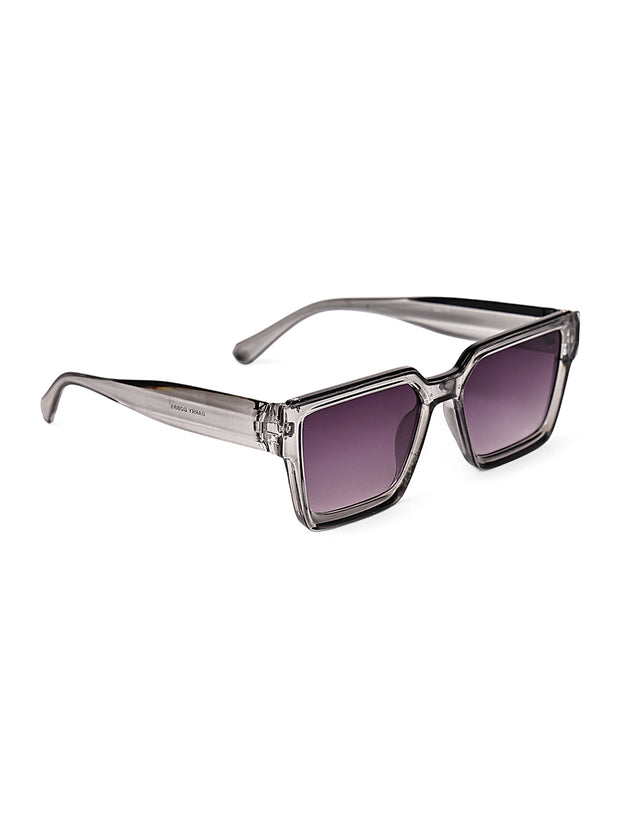 Grey Square Sunglasses With UV Lenses For Unisex