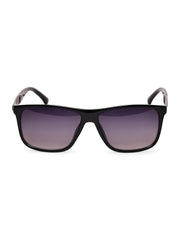 Unisex Black Rectangular Sunglasses with UV Protection