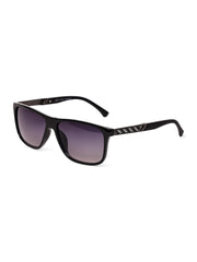 Unisex Black Rectangular Sunglasses with UV Protection