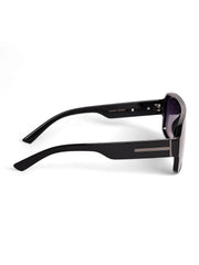 Unisex Black Square Sunglasses with UV Protection
