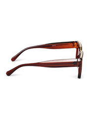 Brown Square Sunglasses With UV Lenses For Unisex