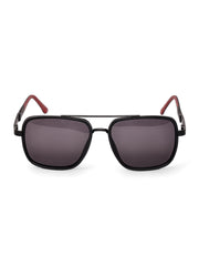 Black & Red Square UV-Protected Sunglasses