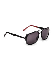 Black & Red Square UV-Protected Sunglasses