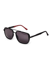 Black & Red Square UV-Protected Sunglasses