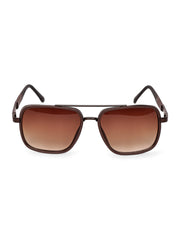Brown Square UV-Protected Sunglasses