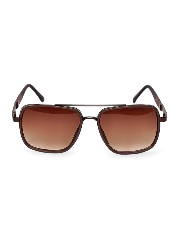 Brown Square UV-Protected Sunglasses