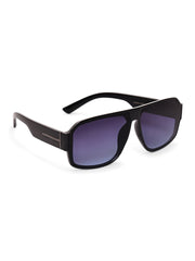 Unisex Blue Square Sunglasses with UV Protection