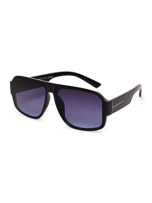 Unisex Blue Square Sunglasses with UV Protection