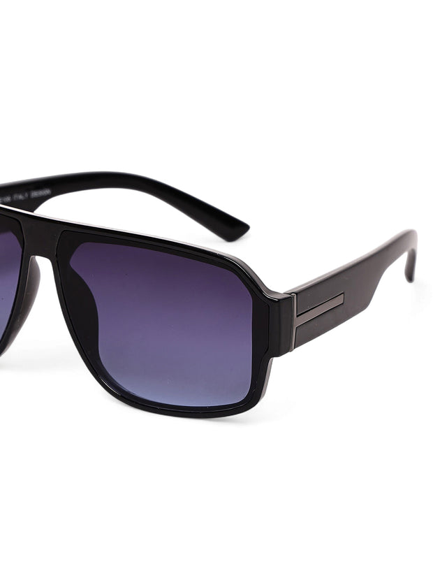Unisex Blue Square Sunglasses with UV Protection
