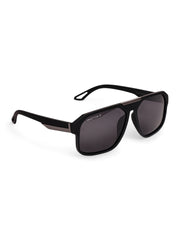 Black Aviator Square Polarized Sunglasses for Men & Women