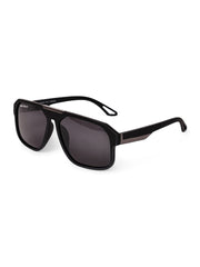 Black Aviator Square Polarized Sunglasses for Men & Women