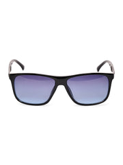 Unisex Blue Rectangular Sunglasses with UV Protection