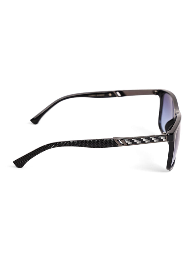 Unisex Blue Rectangular Sunglasses with UV Protection