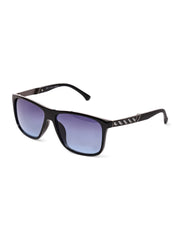 Unisex Blue Rectangular Sunglasses with UV Protection
