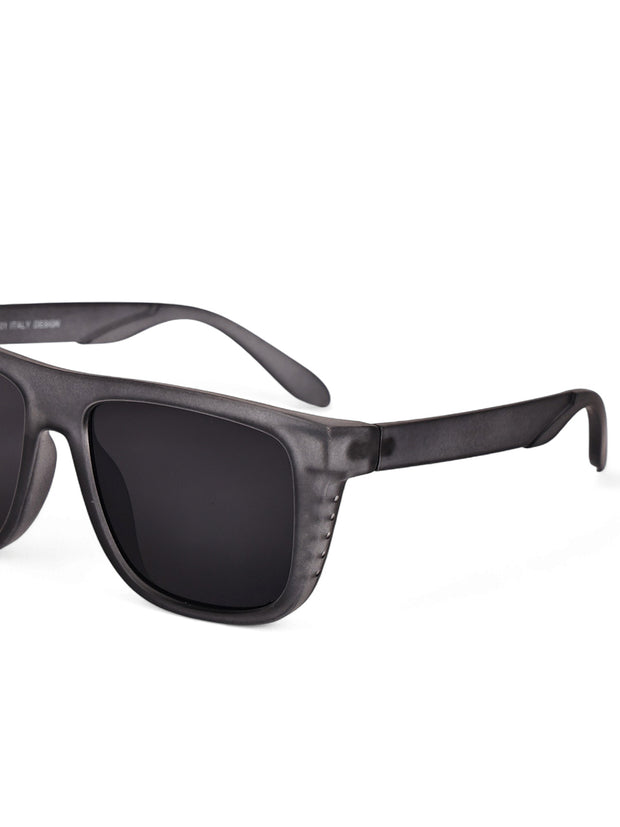 Grey Square Sunglasses with UV Protection