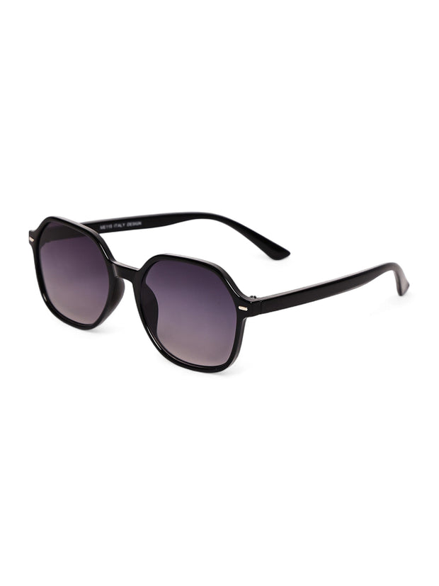 Classic Black UV-Protected Gradient Square Sunglasses for Unisex