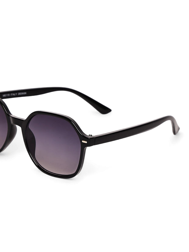 Classic Black UV-Protected Gradient Square Sunglasses for Unisex