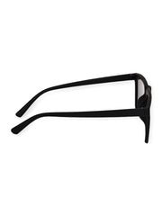 Matte Black Rectangular UV-Protected Sunglasses for Men & Women
