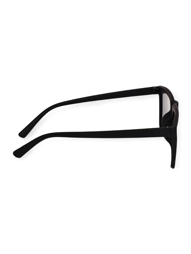 Matte Black Rectangular UV-Protected Sunglasses for Men & Women
