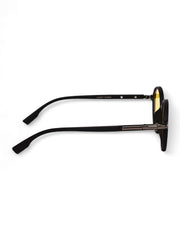 Unisex Yellow Round Sunglasses with UV Protection