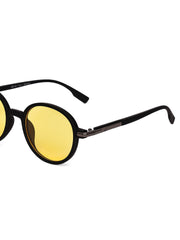 Unisex Yellow Round Sunglasses with UV Protection