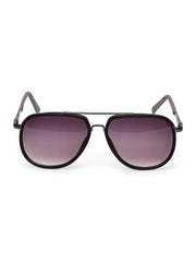 Stylish Full-Rim Grey Aviator Sunglasses