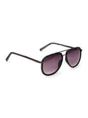Stylish Full-Rim Grey Aviator Sunglasses