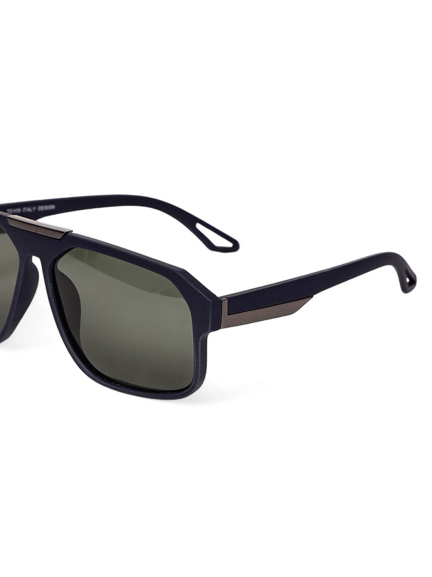 Blue Aviator Square Polarized Sunglasses for Men & Women