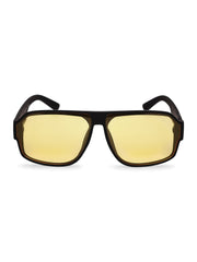 Unisex Yellow Square Sunglasses with UV Protection