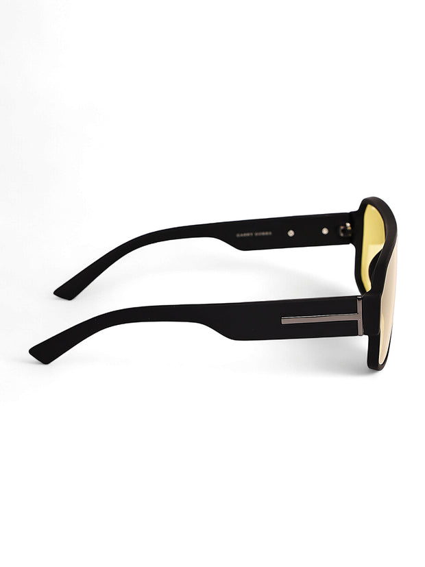 Unisex Yellow Square Sunglasses with UV Protection