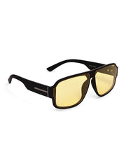 Unisex Yellow Square Sunglasses with UV Protection