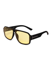 Unisex Yellow Square Sunglasses with UV Protection