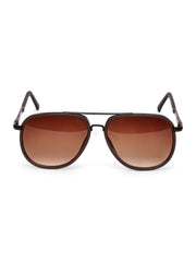 Stylish Unisex Brown Aviator Sunglasses