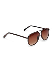 Stylish Unisex Brown Aviator Sunglasses
