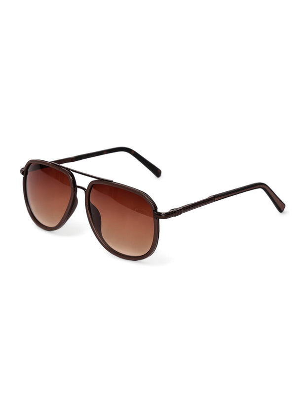 Stylish Unisex Brown Aviator Sunglasses