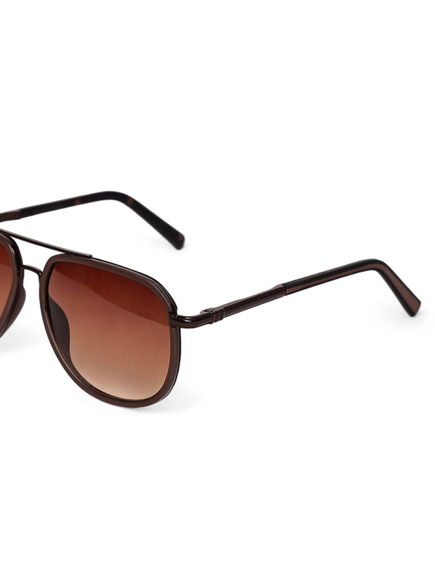 Stylish Unisex Brown Aviator Sunglasses