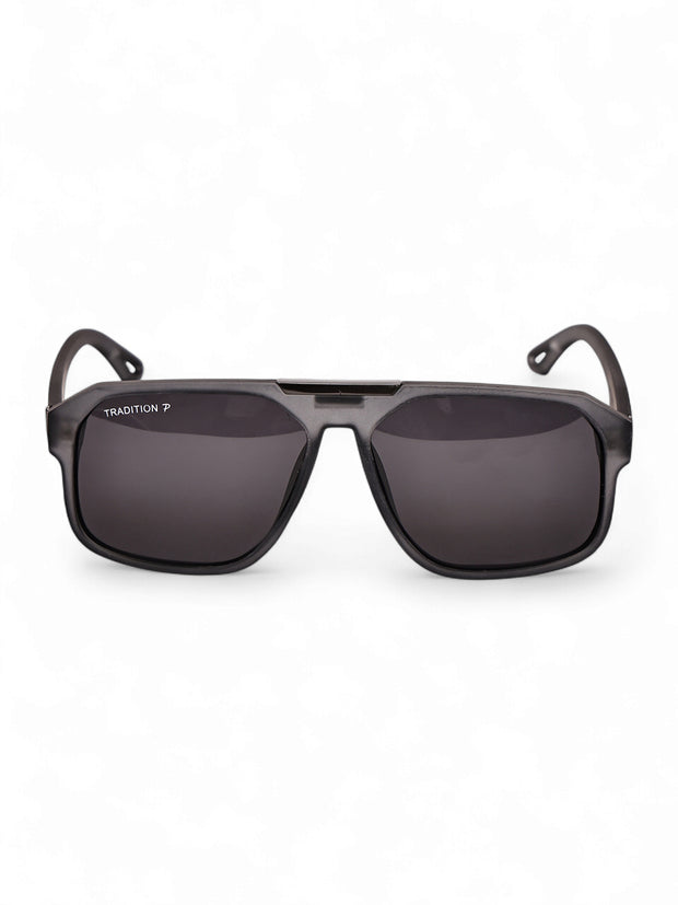 Grey Aviator Square Polarized Sunglasses for Men & Women