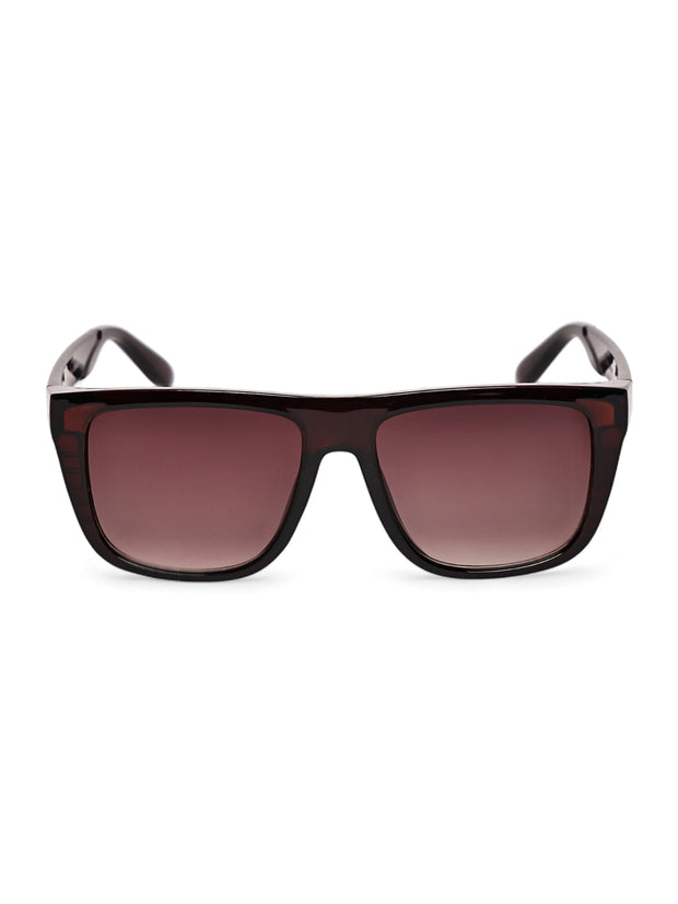 Brown Square Sunglasses with UV Protection