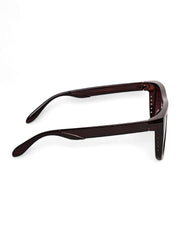 Brown Square Sunglasses with UV Protection