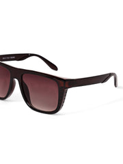 Brown Square Sunglasses with UV Protection