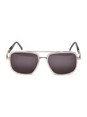 Silver Square UV-Protected Sunglasses