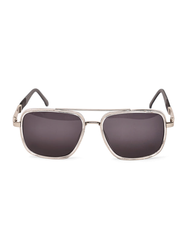 Silver Square UV-Protected Sunglasses