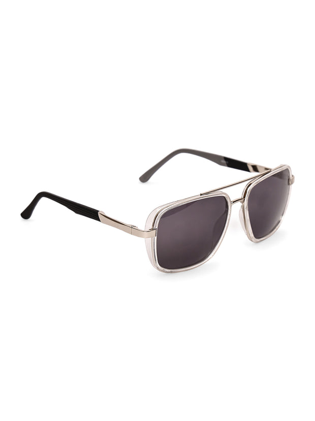 Silver Square UV-Protected Sunglasses