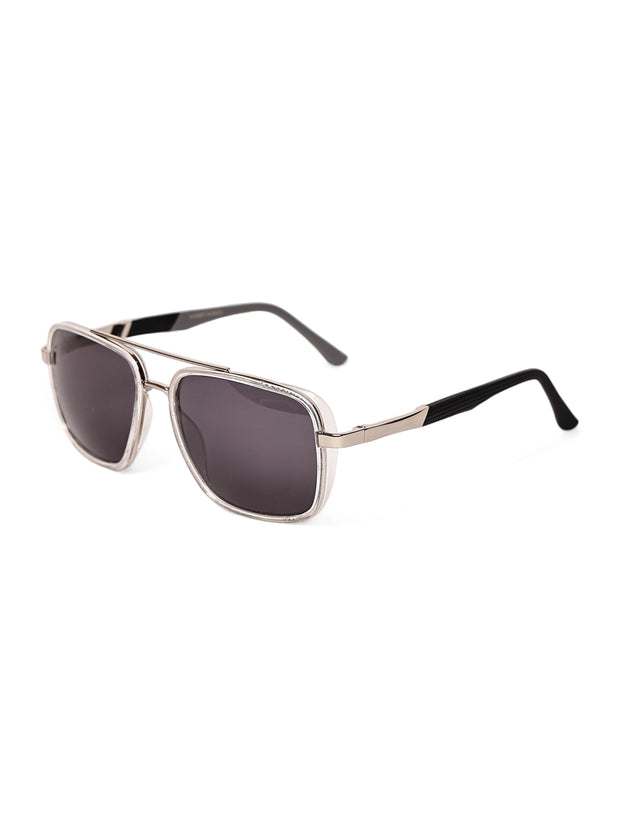 Silver Square UV-Protected Sunglasses