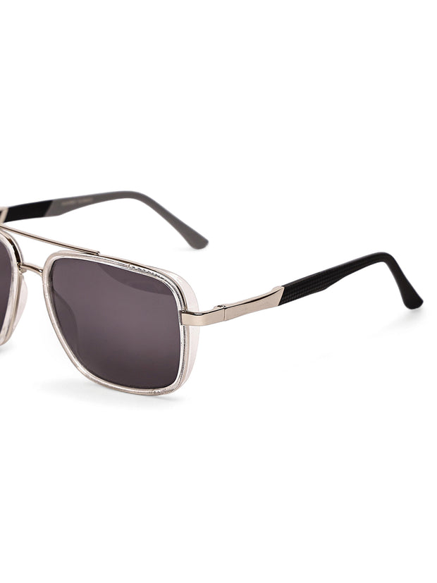 Silver Square UV-Protected Sunglasses